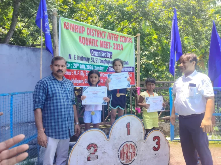 UKG Star Shines at District Aquatic Meet