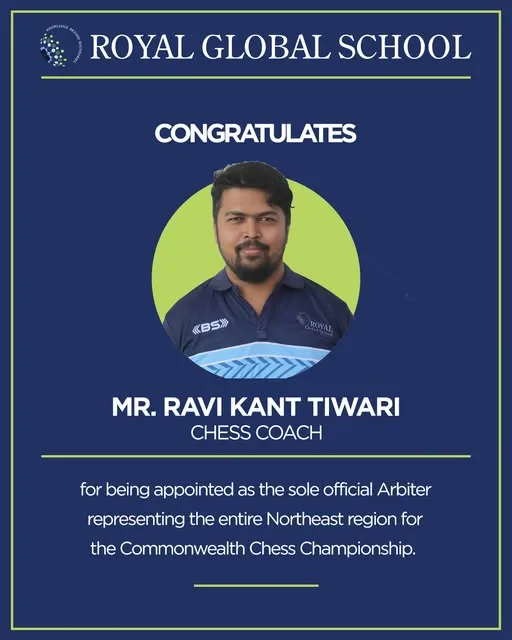 RGS Coach Appointed Sole Northeast Arbiter for Commonwealth Chess Championship