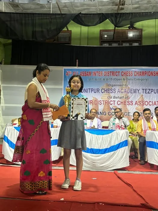Ritisha Mayra Rajbongshi Secures 2nd Place at All Assam U-11 Girls Chess Championship 2024
