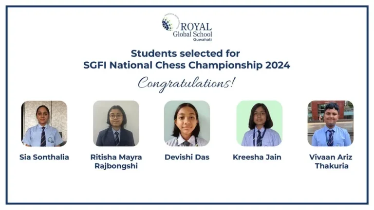 Royal Global School Shines at SGFI State Chess Championship 2024