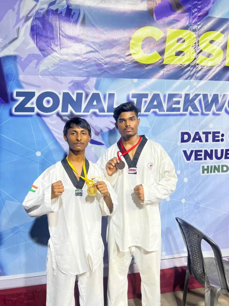 RGS Shines at CBSE Taekwondo Championship with Gold & Bronze Victory