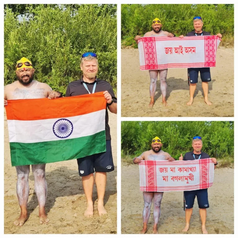 “Elvish Ali Hazarika Makes History with Baltic Sea Swim”