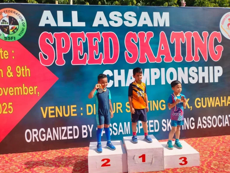Shivaay Bajaj Wins Double Gold at All Assam Speed Skating Championship 2025