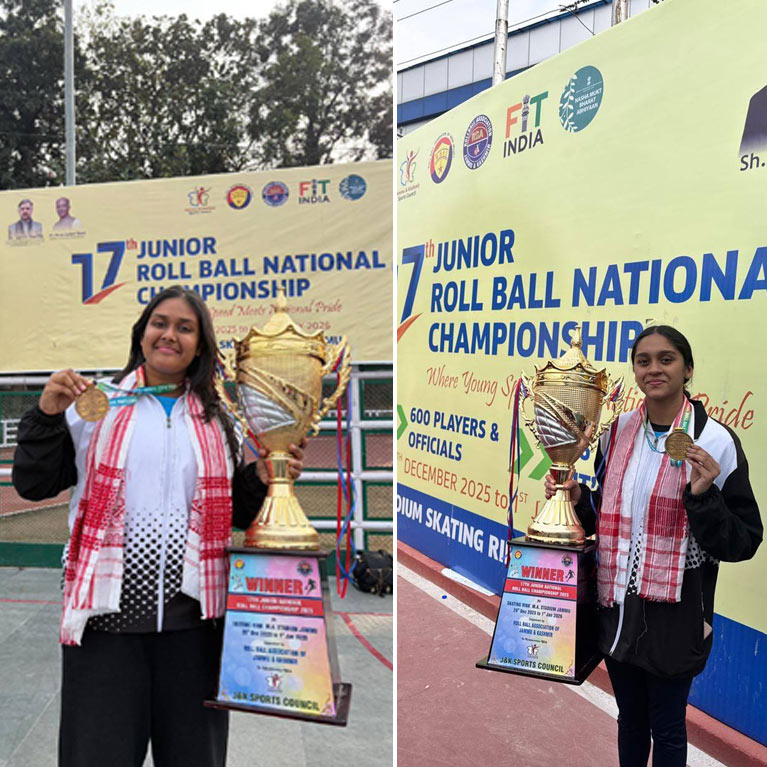 National Glory: Sia Sonthalia & Mishka Singhal Shine at Junior Roll Ball Championship